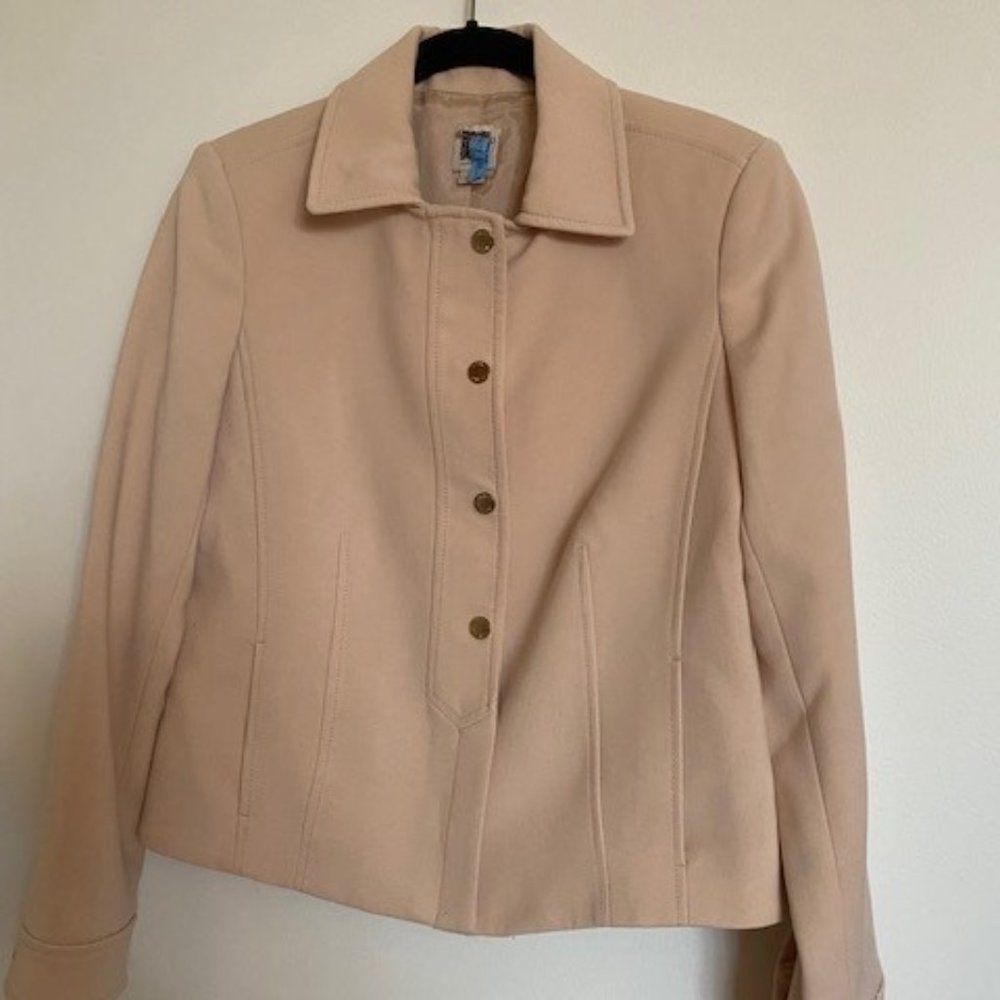 Veste doublée de couleur abricot, manches longues